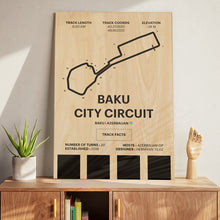 Load image into Gallery viewer, Baku City Circuit - Corsa Series - Wood
