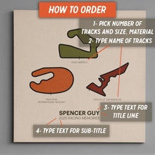 Load image into Gallery viewer, Personalized Race Track Print: 1-6 Tracks Wall Art - Custom Racing Poster
