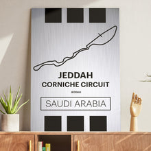 Load image into Gallery viewer, Jeddah Corniche Circuit - Pista Series - Raw Metal
